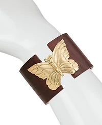 Patrica Nash Gold-Tone Plated Hinged Cuff Butterfly Earrings