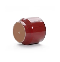 LuxenHome Red Wine 11.4-Inch Round Ceramic Planter