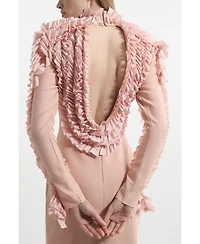 Karen Millen Women's Bandage Rosette Midi Detail Dress