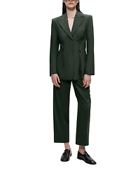 Nocturne Women's Forest Cropped Cigarette Trousers