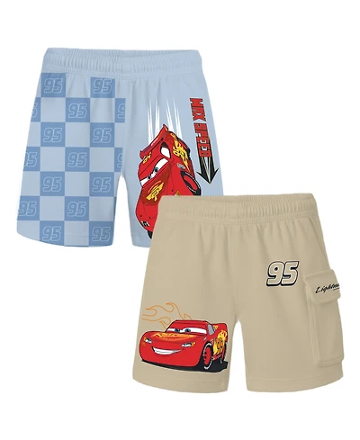 Cars Boys' 2T-7 Graphic Print Shorts, 2-Pack