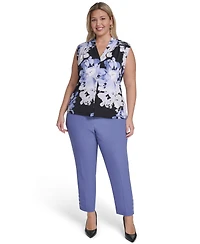 Calvin Klein Plus V-Neck Printed Top