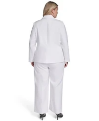 Calvin Klein Two Button Cotton Jacket Wide Leg Cotton Pant