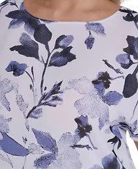 Calvin Klein Plus Printed Crew Neck Top