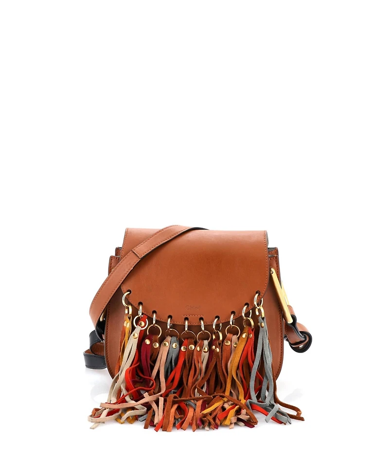 Pre-Owned Chloe Small Multicolor Fringe Hudson Bag Leather