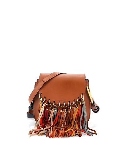 Pre-Owned Chloe Small Multicolor Fringe Hudson Bag Leather