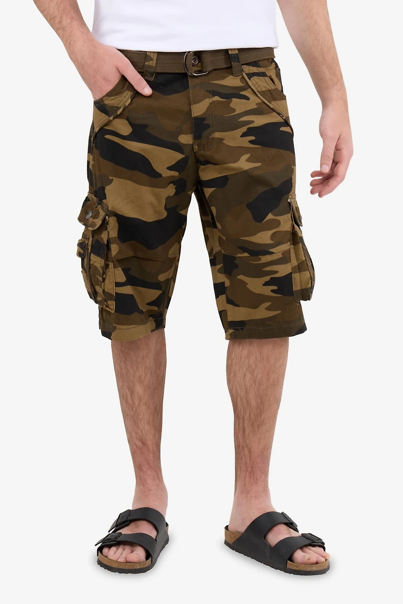 Xray Big & Tall Cargo Shorts Camo & Solid Colors 12.5" Inseam Knee Length Classic Fit Multi Pocket