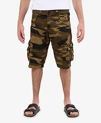 Xray Big & Tall Cargo Shorts Camo & Solid Colors 12.5" Inseam Knee Length Classic Fit Multi Pocket