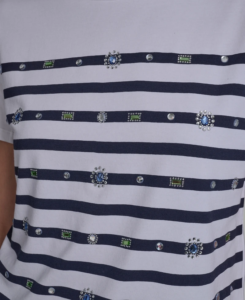 Karl Lagerfeld Paris Women's Short-Sleeve Crewneck T-Shirt