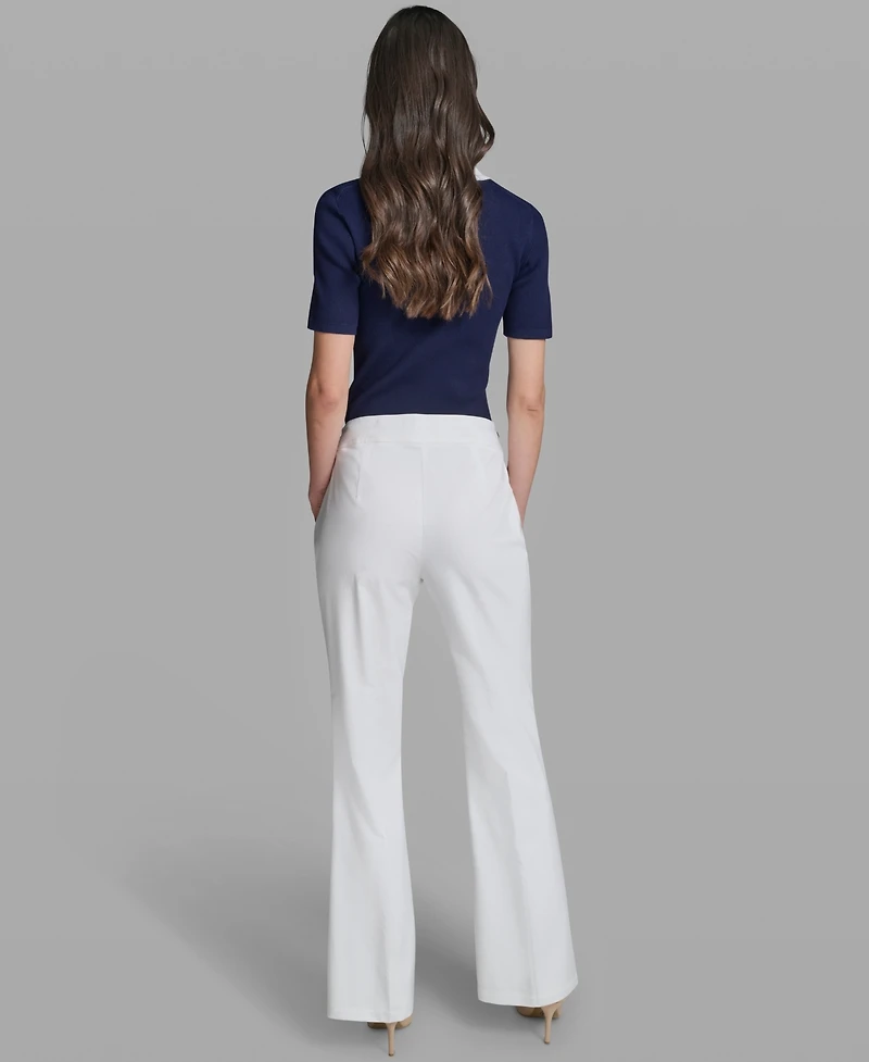 Karl Lagerfeld Paris Women's Wide-Leg Mid-Rise Sailor Pants