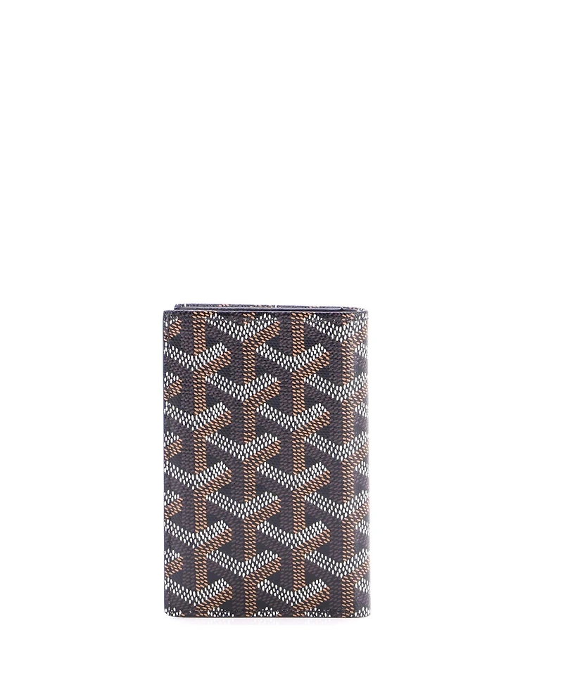 Pre-Owned Goyard Medium Vertical Bifold Wallet Coated Canvas
