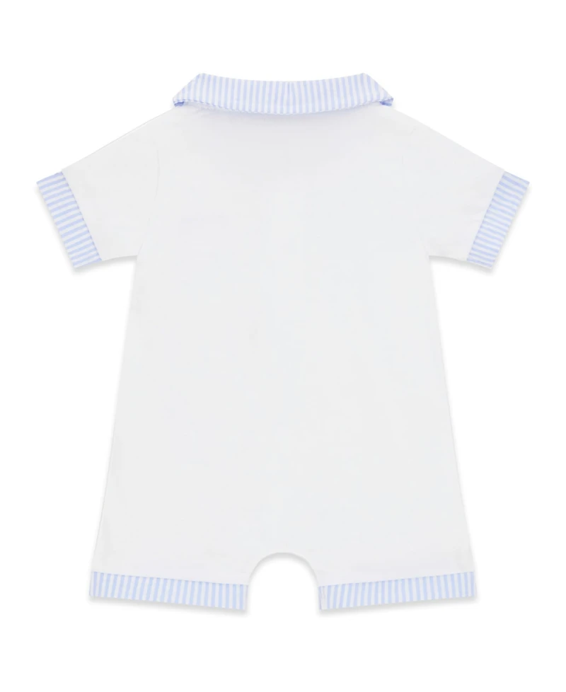 Guess Baby Boys' Stretch Jersey Shortall with Seersucker Details