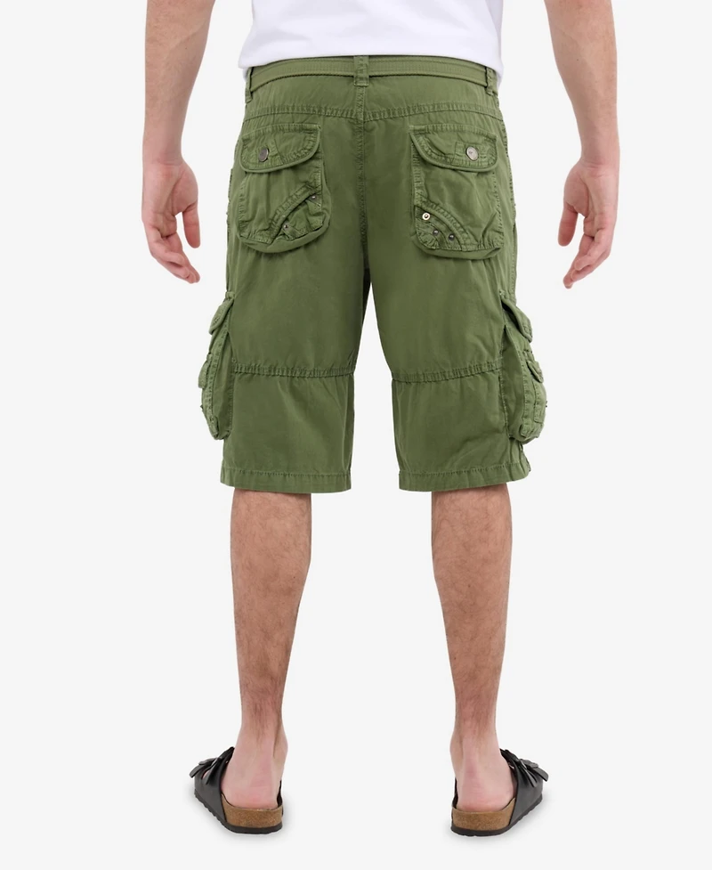 Xray Mens Cargo Shorts Camo & Solid Colors 12.5" Inseam Knee Length Classic Fit Multi Pocket