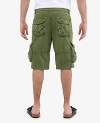 Xray Mens Cargo Shorts Camo & Solid Colors 12.5" Inseam Knee Length Classic Fit Multi Pocket