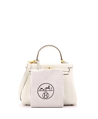 Pre-Owned HERMES Kelly 25 Handbag Light Togo with Gold Hardware