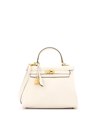 Pre-Owned HERMES Kelly 25 Handbag Light Togo with Gold Hardware
