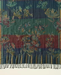 Uncommon Goods Women's Botanical Rainbow Reversible Wrap, 39" x 78"