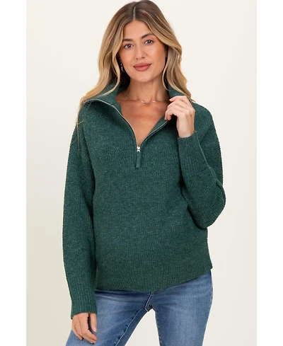 Pinkblush Maternity Half Zip Pullover Sweater
