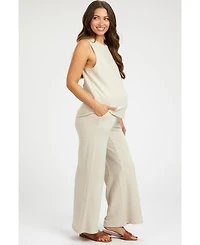 Pinkblush Maternity Slub Knit Pants Set