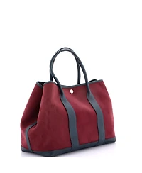 Pre-Owned HERMES 36 Garden Party Tote Toile and Leather