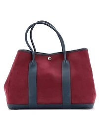 Pre-Owned HERMES 36 Garden Party Tote Toile and Leather
