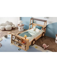 Streamdale Furniture Streamdale Twin Size Car Bed with Storage Shelves