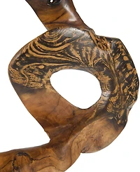 Phillips Collection Carved Teak Swirl on Stand