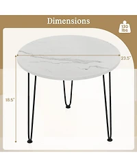 Streamdale Furniture Modern Orange Mdf Saddle Leather Table