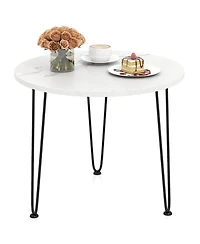 Streamdale Furniture Modern Orange Mdf Saddle Leather Table