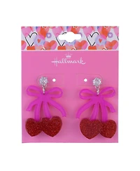 Hallmark Bow and Cherry Drop Earrings