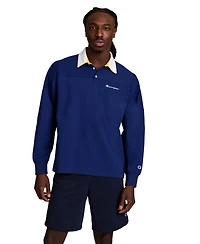 Champion Men's Long-Sleeve Rugby Polo Shirt