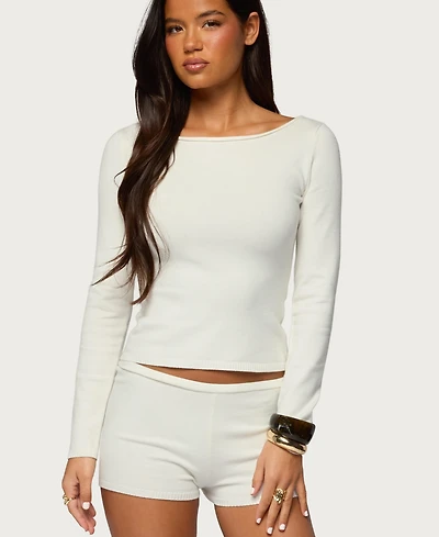 Edikted Women's Arianna Off Shoulder Knit Sweater