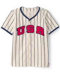 Carter's Boys' 2T-5T Button-Down Usa Jersey