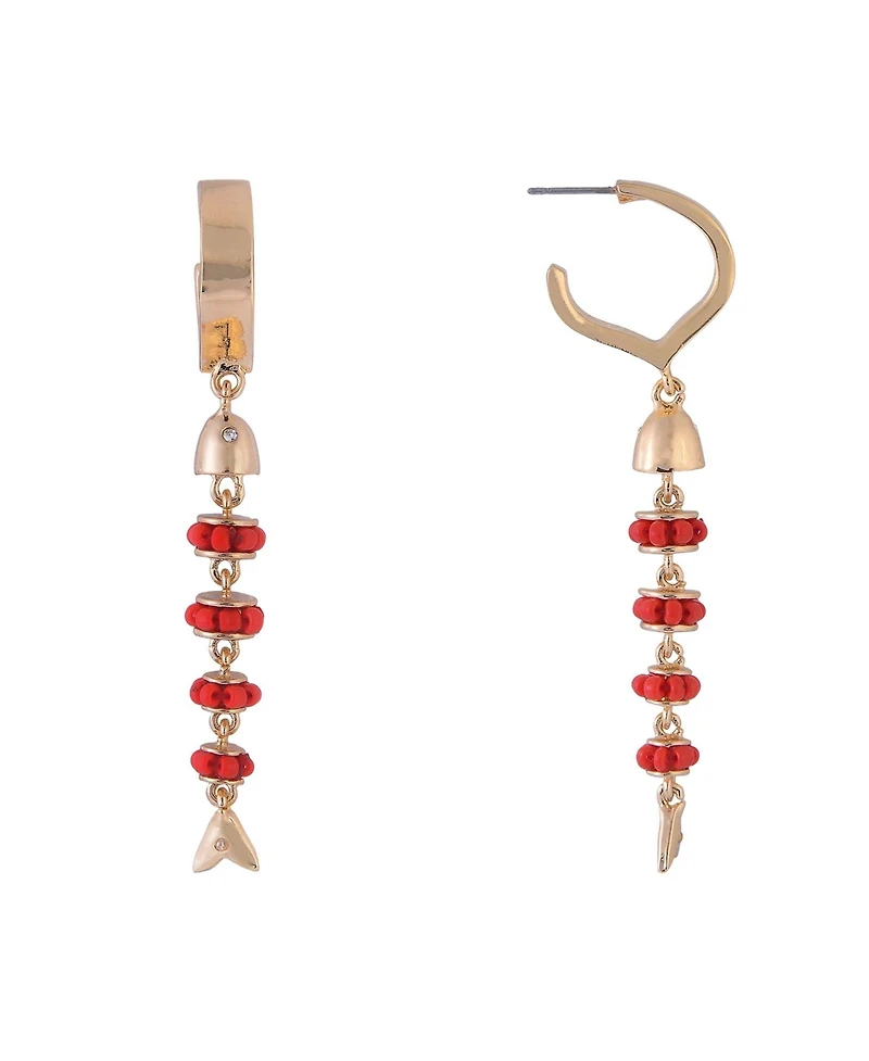 Rachel Rachel Roy Gold Tone Linear Sardine Earrings