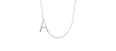 Oak & Luna Sideways Initial Necklace Sterling Silver