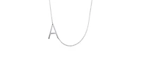 Oak & Luna Sideways Initial Necklace Sterling Silver