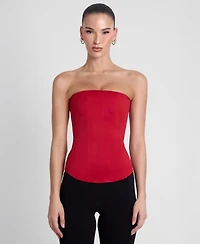 Leau Women's Sphynx Satin Corset Top