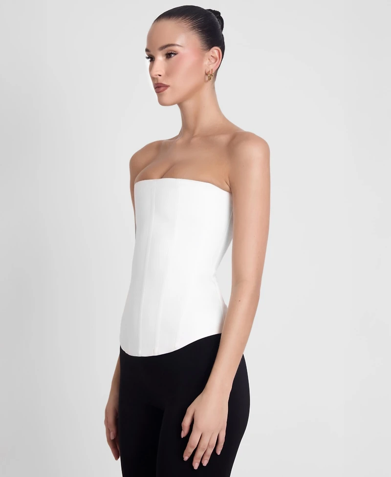 Leau Women's Sphynx Satin Corset Top