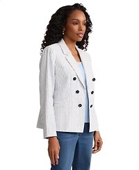 Jones New York Petite Notch Collar Faux Double Breasted Jacket