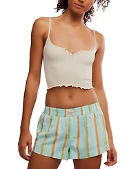 Free People Women's Snap Into it Henley Crop Top
