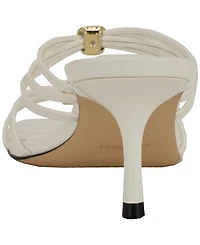 Nine West Women's Grece Strappy Slip-On Kitten Heel Dress Sandals