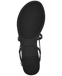 Nine West Women's Bretta Ornamented Strappy Flat Sandals