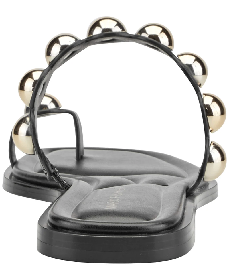 Marc Fisher Women's Zaby Ornamented Toe Ring Flat Sandals