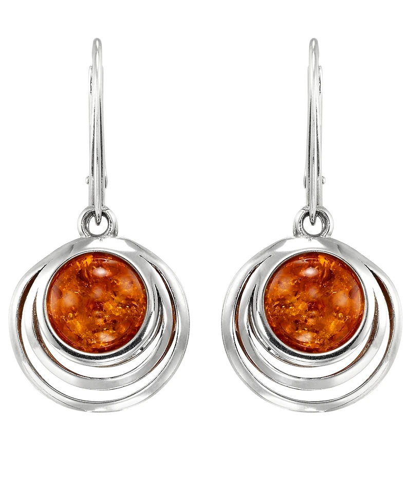 Macy's Baltic Amber Earrings (6 ct. t.w.) in Sterling Silver