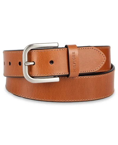 Tommy Hilfiger Men's Harness Buckle Silver-Tone finish Jeans Belt
