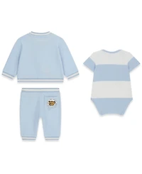 Guess Baby Boys' Bodysuit, Bomber Jacket, and Pants, 3-Piece Set