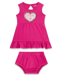 Guess Baby Girls' Sleeveless Dress and Matching Bloomer