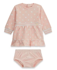 Guess Baby Girls' Long-Sleeve Dress and Matching Bloomer