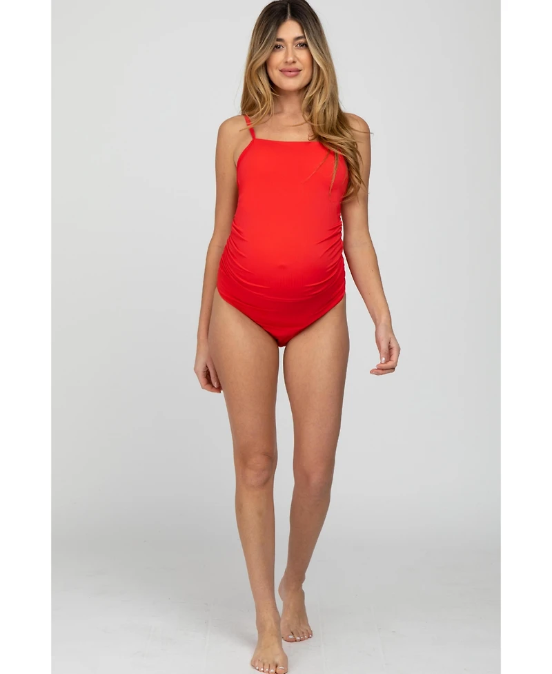 Pinkblush Maternity Smocked One-Piece Swimsuit