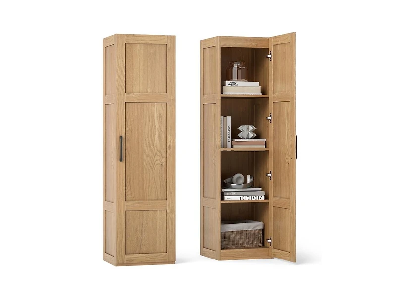 Slickblue 4-Shelf Tall Storage Cabinet for Bathroom and Living Room